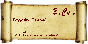Bogdán Csepel névjegykártya