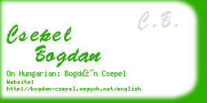csepel bogdan business card